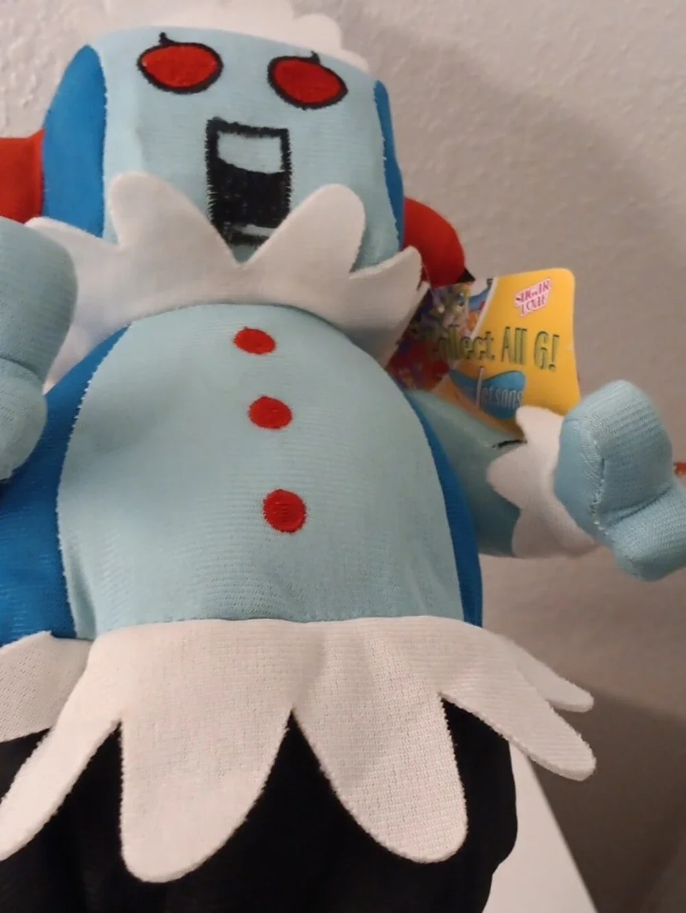 Warner Bros. Jetsons Rosie Light Blue Robot Plush with Red Accents